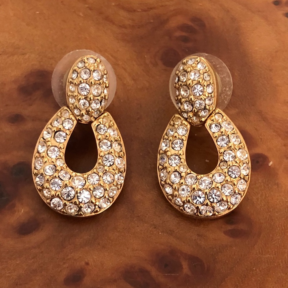 Vintage Swarovski Door Knocker Earrings